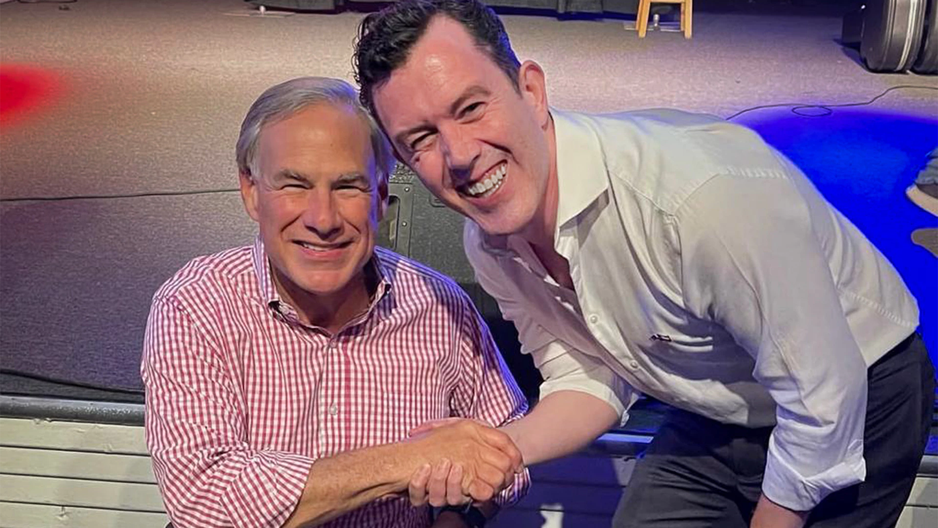 Larry Rubin with Governor Greg Abbott